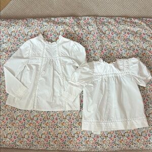 Set of Two Jacadi White Blouses (Size 8)